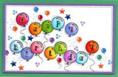Happy Bithday Balloons Card